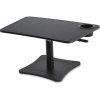 Victor DC240B High Rise Collection Adjustable Laptop Stand/Platform with Storage Cup, Air Hydraulic Lever Easily Raises and Lowers The Platform, Black