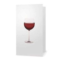Mini Blank Cards and Envelopes - Stationery Party Supplies - Gift Tags (Red Wine Glass)