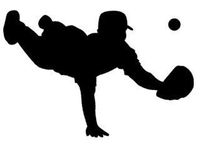 aluckyhorseshoe Baseball Wall Decal - Laptop Baseball Player Sticker - Black (7 X 10 inches)