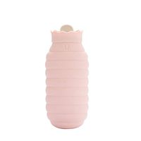 Hot Water Bottle/Hot Water Bag Durable Hot Water Bag Water-Filled Silicone Hot Water Bottle Reusable Portable Hot Water-Filled Hot Water Bottle Hot or Cold Water Bottle (Color : P)