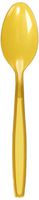 Blue Sky 220 50 Count Extra Heavy Weight Plastic Tea Spoons, Gold