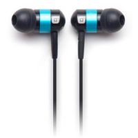 Earjax Moxy Earbuds - Noise-isolating Metal In-ear Stereo Earbud Headphones (Black/turquoise)