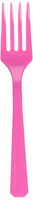 Amscan Bright Pink Plastic Forks | Party Supply | 240 ct.