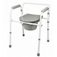 Lumex 7108A Steel Folding Commode, Case of 4