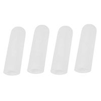 2 Pairs Elastic Silicone Toe Finger Cap Cover Protective Splint Sleeves Tube Fit for Women Men - Can be Trimmed According Your Need - White