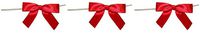Reliant Ribbon Satin Twist Tie Bows - Small Ribbon, 5/8 Inch X 100 Pieces, Red (Thrее Рack)