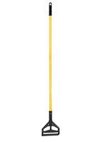 Alpine Industries Commercial Quick-Change Iron Mop Handle - Professional Mopping Tube w/Metal Gripper for Rags - Heavy Duty Stick & Mop Head Replacement Holder (Iron)