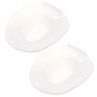 2PCS, Durable White Plastic Toilet Sitz Bath Tub Hip Basin for Pregnant Women Post-episiotomy Patients