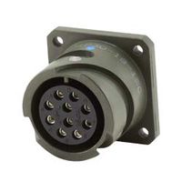 Amphenol Industrial ACS02E-14S-9P(003) Circular Connector Pin Environmental Resisting Threaded Coupling Solder Termination Box Mounting Receptacle 14S-9 Insert Arrangement 14S Shell Size 2 Contacts