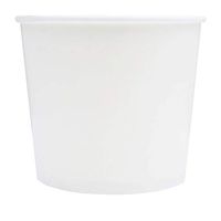 White Paper Ice Cream Cups - 12 oz Disposable Dessert Bowls - Perfect For Your Yummy Foods! Many Colors & Sizes - Frozen Dessert Supplies - 50 Count