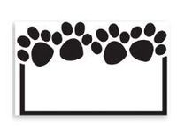 Paw Print Gift Note Cards with Envelopes and Gold Seal -25pack Set