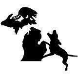 Coon Hunting Michigan State Decal, Vinyl Truck, Window Stickers, Raccoon Graphic, Die Cut Vinyl Decal For Windows Cars Trucks Tool Boxes Laptops Macbook Virtually any Hard Smooth Surface White 12 In