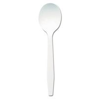 Dixie 5.75" Medium-Weight Polypropylene Plastic Soup Spoon by GP PRO (Georgia-Pacific), White, PSM21, (Case of 1,000)