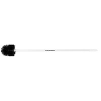 Drain Brush with Black Bristles White Plastic 4' Rigid Handle- 6"Dia
