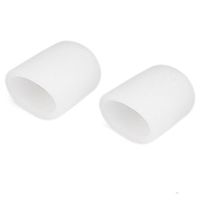 PIXNOR Gel Toe Sleeves Toe Protectors for Bunions Blisters Corns - Size L (White)