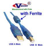 5 PCS/Pack, Vaster SKU: 20269, 24k Premium USB2.0 (Cable 20Awg) A Male to B Male Printer Cable. 20 Ft