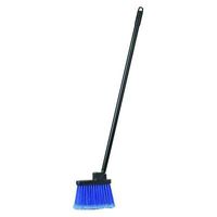 36 in. Duo-Sweep Flagged Lobby Broom with Blue Bristles, Includes Handle (Case of 12)