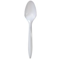 Plastic Cutlery, Teaspoons, Medium Weight Disposable, 1000 Count, White