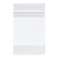 Plymor Heavy Duty Plastic Reclosable Zipper Bags w/White Block, 4 Mil, 3" x 4" (Case of 1000)