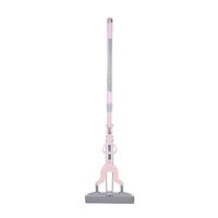 piRAtus8ileV Mop Strong Rubber Cotton Absorbent Mop Household Daily Cleaning Wet Water Sponge Retractable Hands-Free Mop Multi-Purpose Cleaning Tool Pink