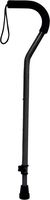 Drive Medical Offset Aluminum Cane with Tab-Loc Silencer, Black (1 Each)