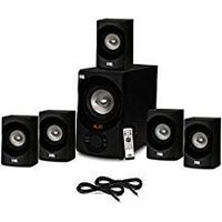 Acoustic Audio AA5171 Home Theater 5.1 Bluetooth Speaker System with FM and 2 Extension Cables