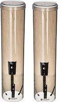 San Jamar C3260TBR Large Pull Type Water Cup Dispenser, Fits 4-1/2 to 7 oz Cone Cups and 6 to 12 oz Flat Bottom Cups, 16" Tube Length, Bronze (2-(Pack))