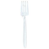 Amscan 458360.86 Premium Plastic Forks, 9.2" x 4.4", Clear