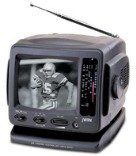 "Jwin Jvtv1010B 5.5"" B&W Ac/Dc Portable Tv With Am/Fm Radio (Black) "