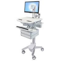Ergotron SV43-1320-0 STYLEVIEW CART with LCD Pivot, 2 Drawers