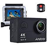 Sports Camera, Andoer Action Camera AN6000 40m Waterproof 4K 16MP Wireless Ultra HD 170° Wide Angle Lens with Remote Control 2" LCD Support 4X Zoom Diving Slow Motion Drama Photo