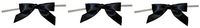 Reliant Ribbon Satin Twist Tie Bows - Small Ribbon, 5/8 Inch X 100 Pieces, Black (Thrее Рack)