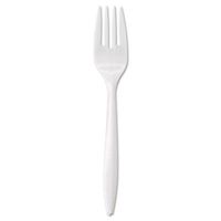 GENERATIONS Consumer MWFIW Wrapped Cutlery, 6 1/4quot, Fork, White, 1000/Carton