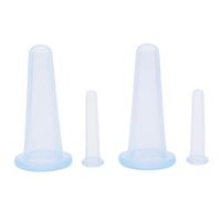 Guoshang Silicone Massage Cupping Set Eye and Face Vacuum Massage Cup Kit Silicone Facial Cupping Therapy Set(4 PCS)