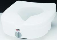 Carex E-Z Lock Raised Toilet Seat without Handles - 15.5"W x 17"D x 8.5"H - 1 Each