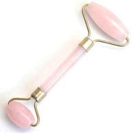Roller Massage Tool, 1pc Rose Quartz Crystal Double-head Beauty Roller Face Neck Massage Tool