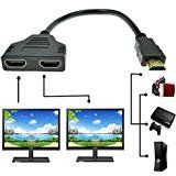 1080P HDMI Male To Dual HDMI Female 1 to 2 Way Splitter Cable Adapter Converter For HDTV/ DVD players/ PS3/ STB and most LCD Projectors