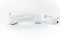 Echo Logico Retro Handset - Soft Touch - Wired Headsets - Retail Packaging - White (ELO - WHT - ST)