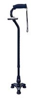FlexTIP TLC Walking Cane (Black Solid) - Premium Cane with Clip-on LED Flashlight, Self-Standing – Triple Action Design: Absorbs Shock, Bends, Rotates - Soft Foam Handle, Lightweight, Adjustable