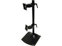 Ergotron 33-091-200 DeskStand DS100 - Stand for 2 LCD displays - aluminum, steel - black - screen size: up to 27 inch - mounting interface: 100 x 100 mm, 75 x 75 mm