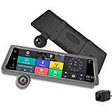 ShiZhen 10 inch Full Screen 4G Touch IPS Universal Bundled Car Dash Cam Rear View Reversing Mirror with GPS Bluetooth WiFi Android 5.1 Dual Lens FHD 1080P