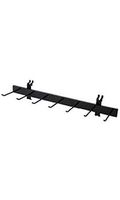 Multi-Hook Black Belt & Tie Rack - 7 Peghooks, 21"L