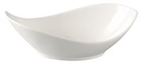Yanco FU-708 Fuji 8" Boat Shaped Salad Bowl, 6 oz Capacity, Porcelain, Bone White, Pack of 24