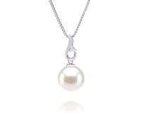 Courtney White 9-10mm AAAA Quality Freshwater 925 Sterling Silver Cultured Pearl Pendant For Women