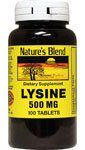Lysine 500 mg 500 mg 100 Tabs