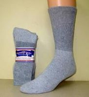 Diabetic Crew Socks (1 Dozen Pairs) (10-13, Grey)
