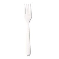 GENHYWFK - General Supply Heavyweight Cutlery, Fork, Plastic, White