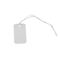 PH PandaHall About 100pcs White Paper Price Tags Paper Gift Tags with String Hanging Cards Rectangle Blank Gift Tag for Crafts & Price Tags Labels