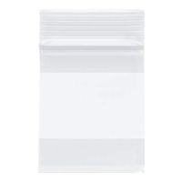 Plymor Heavy Duty Plastic Reclosable Zipper Bags w/White Block, 4 Mil, 2.5" x 3" (Pack of 100)