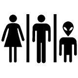 Funny Unisex Alien Vinyl Decal Sticker | Cars Trucks Vans Walls Laptops Cups | Black | 6.5 inches | KCD1024
